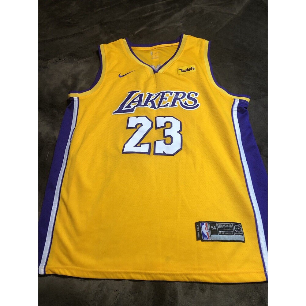 Lebron James LA Lakers #23 NBA Nike Swingman Basketball Jersey Adult Size 54 L